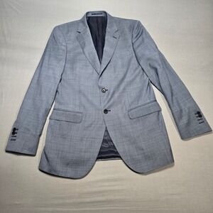 Hawes & Curtis Mens 40L Super 100s Wool Slim Fit Blazer Light Blue JKPRCS73